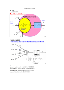 人工神经网络复习资料