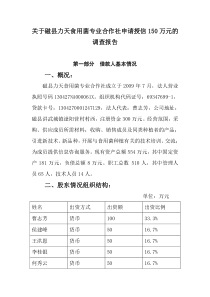 申请授信调查报告