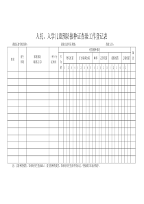 11预防接种登记表