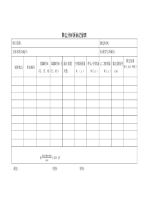 降尘原始记录表