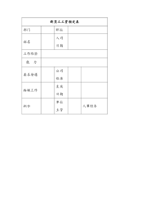 百袖女装新员工工资核定表