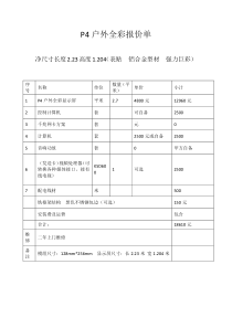 P4户外全彩报价单