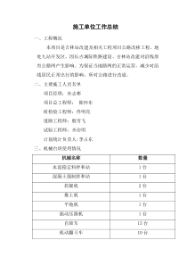 施工单位工作总结