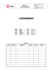 南京万科工程采购管理程序