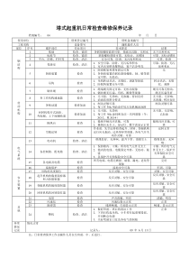 塔吊维修保养记录