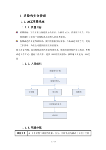 质量和安全管理措施精要