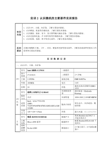 微机系统与维护-实训报告2