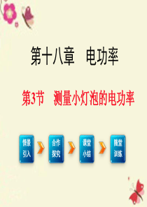 2016春九年级物理全册 第18章 电功率 第3节 测量小灯泡的电功率课件 (新版)新人教版