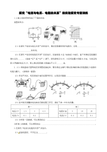 探究电流与电压关系的实验探究专题训练