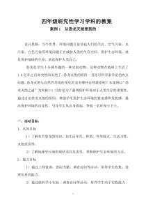 四年级下册研究性学习学科教案