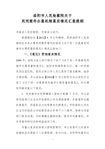 洛阳死刑案件办理工作总结