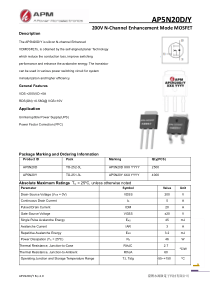 呼吸机专用mos管-AP5N20DY--5A-200V-TO-252-TO-251