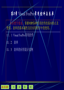 Visual FoxPro常用控件与表单