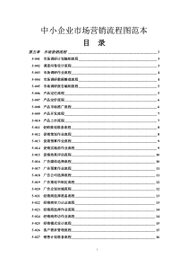 中小企业市场营销流程图范本