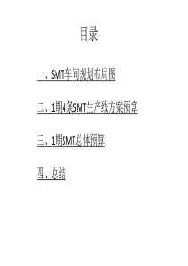 SMT车间规划及预算方案