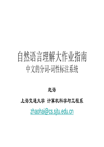 自然语言理解大作业中文的分词-词性标注系统