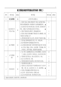 施工现场综合检查考评实施办法评分标准