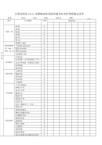 Autar深静脉血栓危险因素评估及护理措施记录单