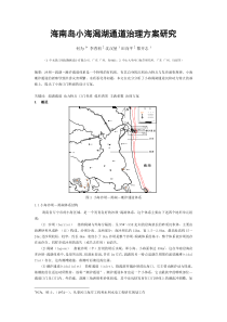 海南岛小海潟湖通道治理方案研究