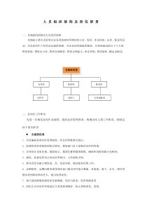 仓储部组织架构及岗位职责