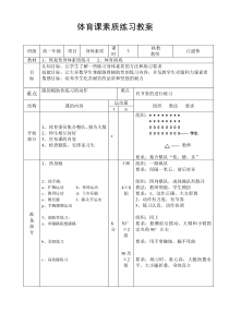 体育课身体素质练习教案1