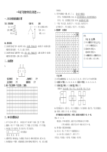 苏教版一年级下册数学知识点梳理2017-6-2