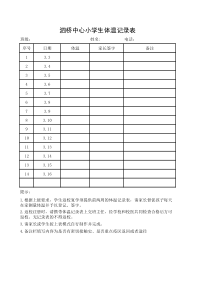 1-学生体温记录表(1)