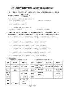 六年级数学复习〈应用题常见题型及解题方法〉