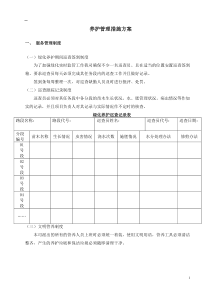 养护管理措施方案