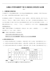 小学数学四年级下册小数的意义和性质知识点整理