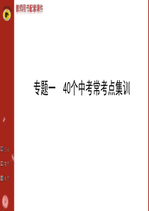 14版初中地理全程复习方略课件：专题一-40个中考常考点集训(人教版)