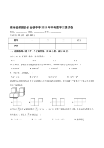 湖南省邵阳县白仓镇中学中考数学三模试卷(解析版)