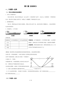 2012人教版物理八年级下第八章运动和力教案讲义