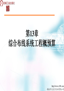 第13章综合布线系统工程概预算(14综合布线系统的预算设计方式)