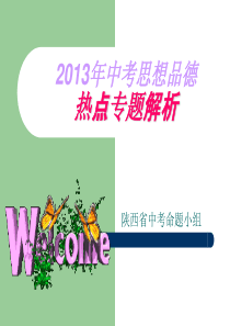 2013年陕西省中考思想品德热点专题解析