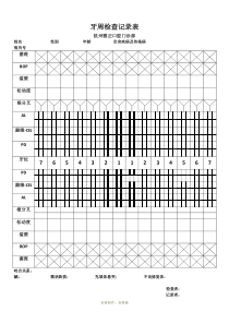 牙周检查表格