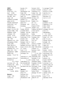 外研版英语必修三单词(打印版)