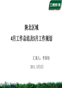 西北区域经理4月工作总结及5月工作计划