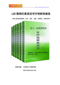 LED照明灯具项目可行性研究报告范文格式(专业经典案例)