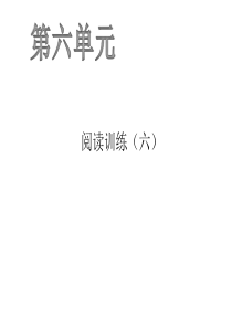 部编版六年级上册语文作业课件-阅读训练(六)20(PPT课件)