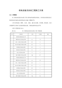 机电设备及安装工程施工方案