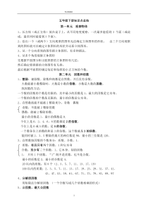 最新人教版五年级下册数学知识点总结