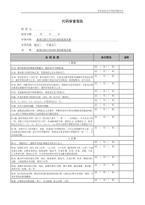 【XXXX项目】代码审查报告