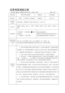 应急预案演练记录(火灾和食物中毒)