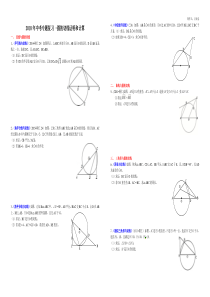 2018中考圆的切线综合题专题复习