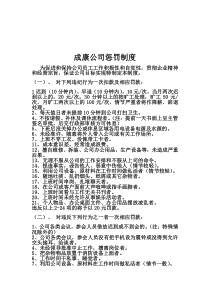 公司惩罚制度