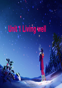 人教版选修7 Unit1 Living wel-language points