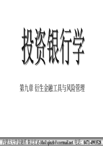 内蒙古大学-投资银行学-衍生金融工具与风险管理