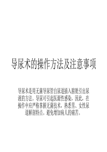 导尿术的操作方法