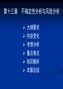 决策分析与评价第十三章不确定性分析与风险分析